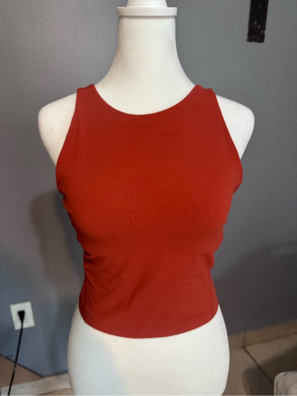 lululemon athletica Brick Red Ribbed High-Neck Tank